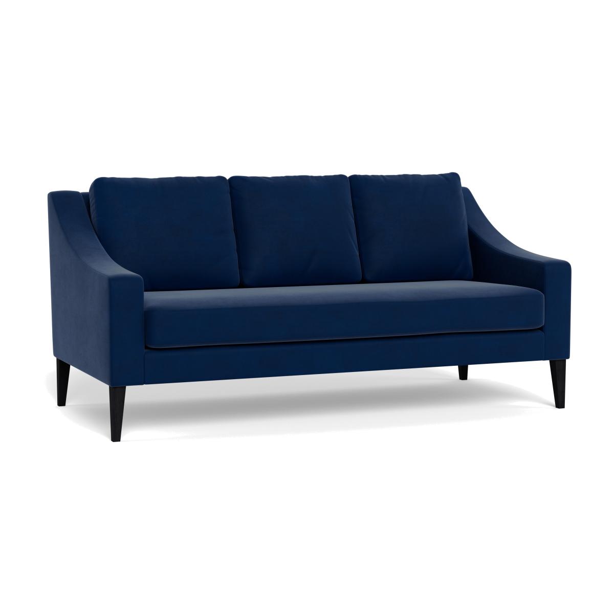 Heal's Richmond 3 Seater Sofa Velvet Midnight Natural Ash Feet – image 1