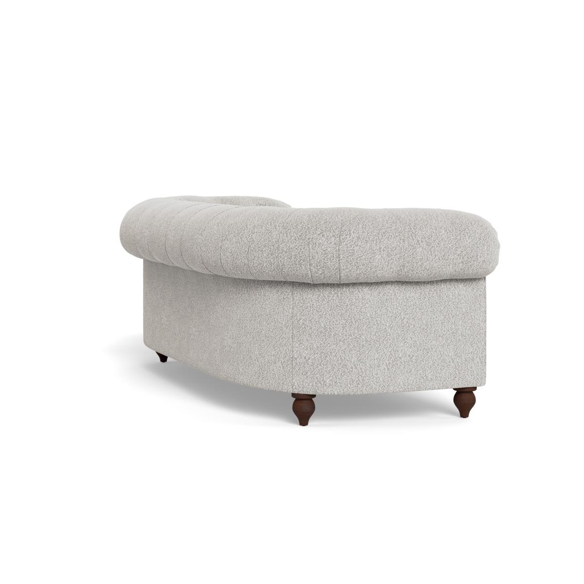 Heal's Fitzrovia 3 Seater Sofa Chunky Boucle Ecru Black Painted Feet – image 4
