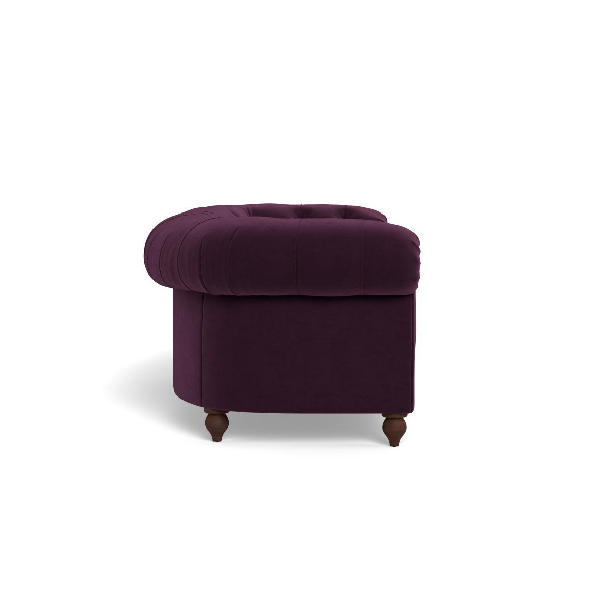Heal's Fitzrovia 3 Seater Sofa Velvet Grape Chestnut Stain Feet - Heal's UK Furniture – image 3