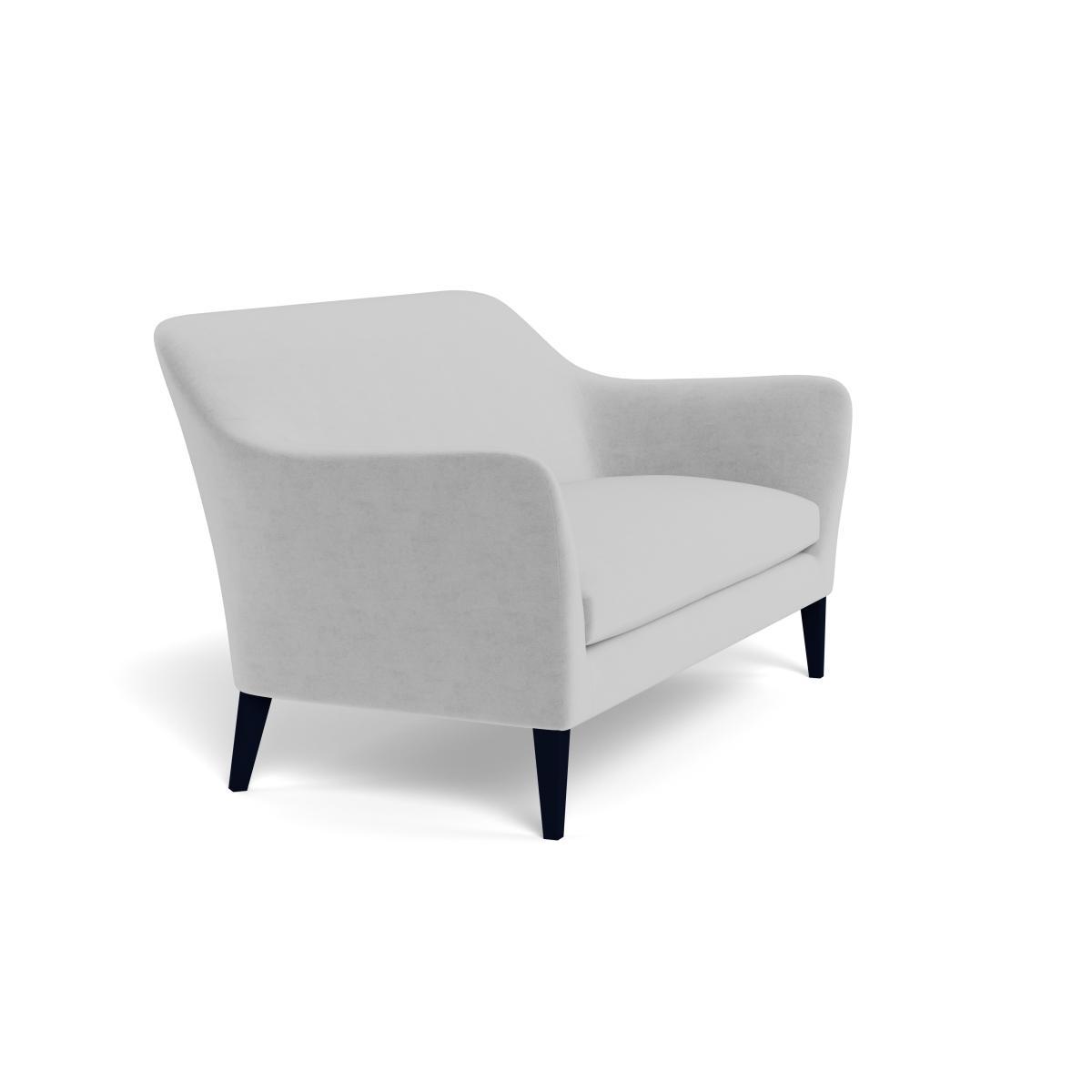 Heal's Wallis 3 Seater Sofa Velvet Platinum Black Feet - Heal's UK Furniture – image 2