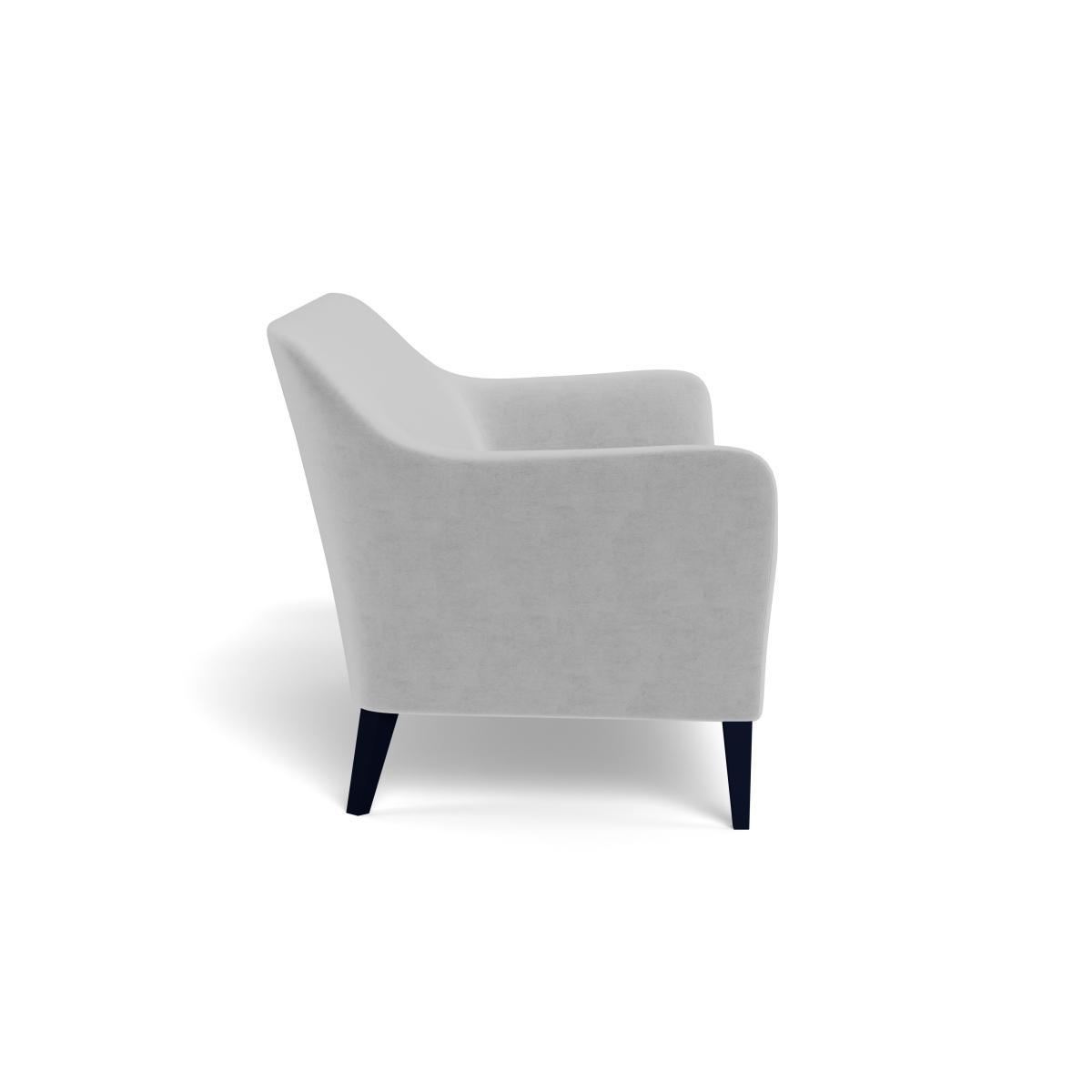 Heal's Wallis 3 Seater Sofa Velvet Platinum Black Feet - Heal's UK Furniture – image 3