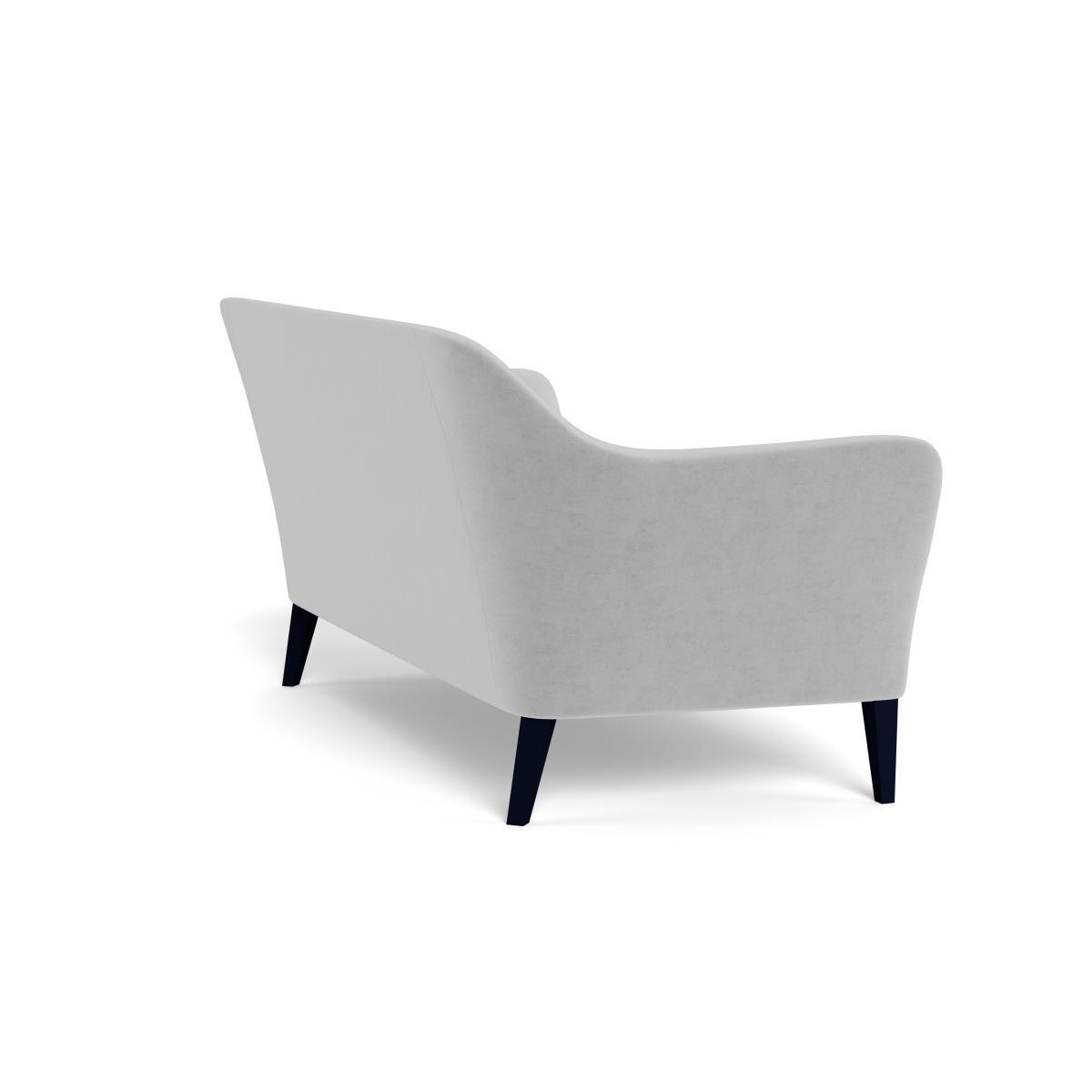Heal's Wallis 3 Seater Sofa Velvet Platinum Black Feet - Heal's UK Furniture – image 4