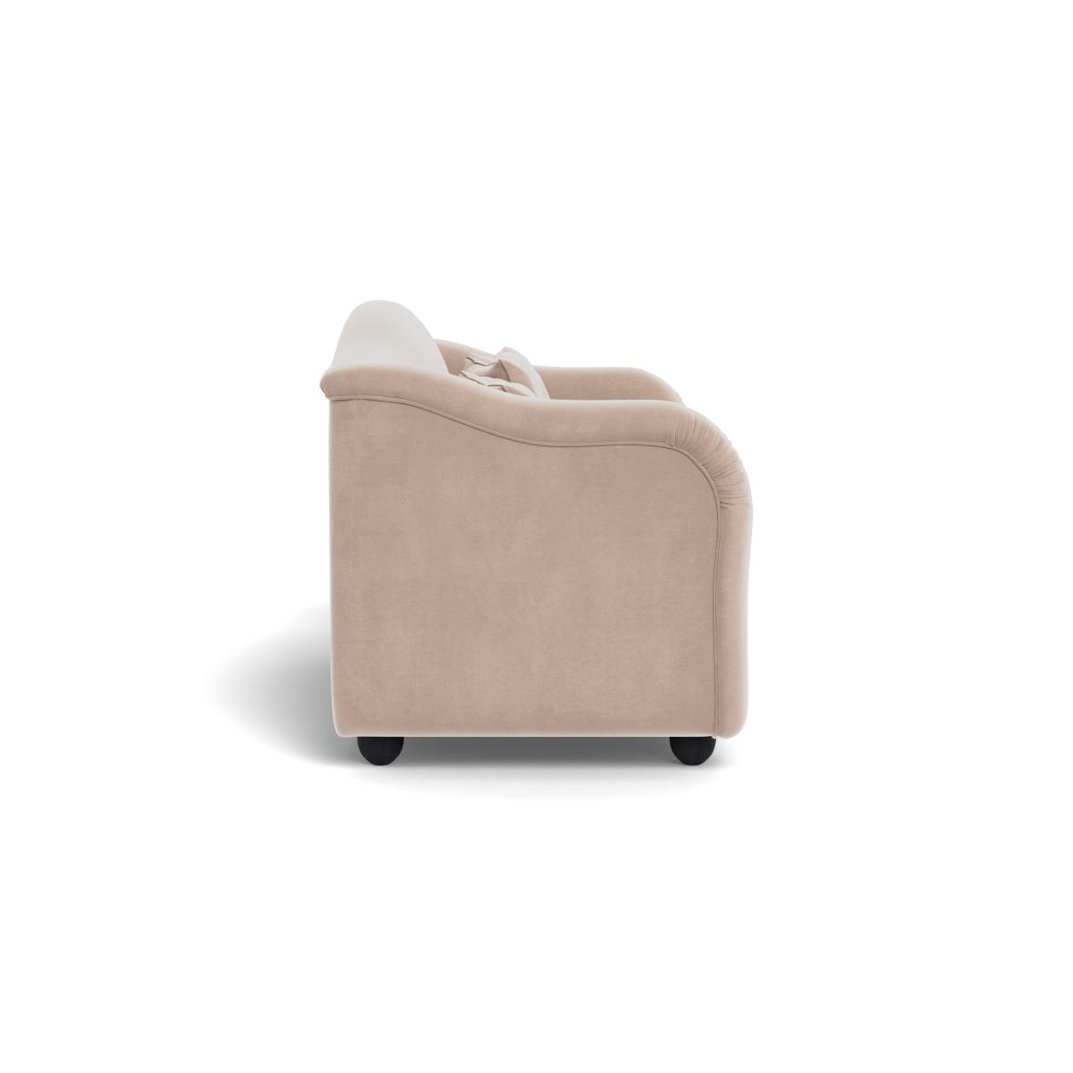 Heal's Tetbury 3 Seater Sofa Smart Velvet Pebble Black Beech Feet – image 4