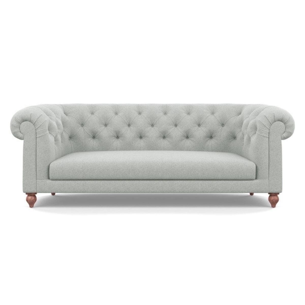 Heal's Fitzrovia 3 Seater Sofa Smart Luxe Velvet Mineral Blue Black Feet – image 19