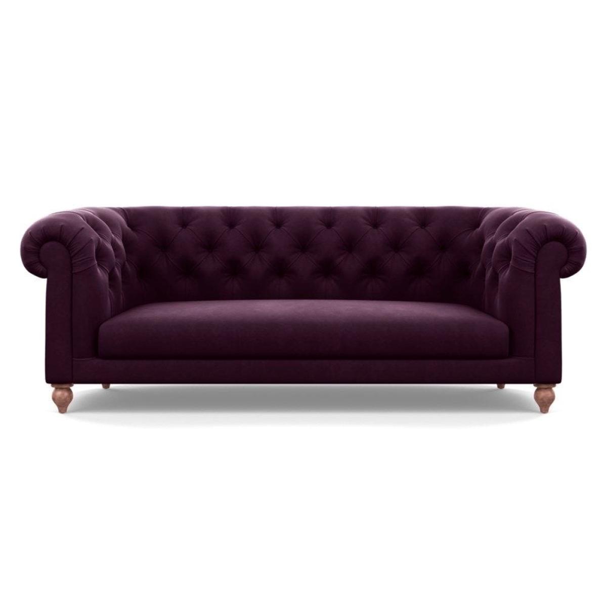 Heal's Fitzrovia 3 Seater Sofa Smart Luxe Velvet Mineral Blue Black Feet – image 20