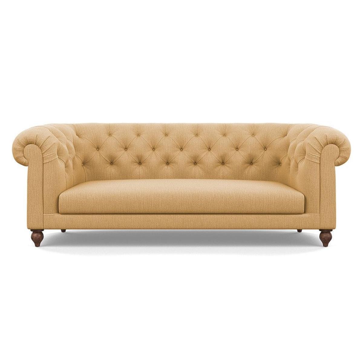 Heal's Fitzrovia 3 Seater Sofa Smart Luxe Velvet Mineral Blue Black Feet – image 34