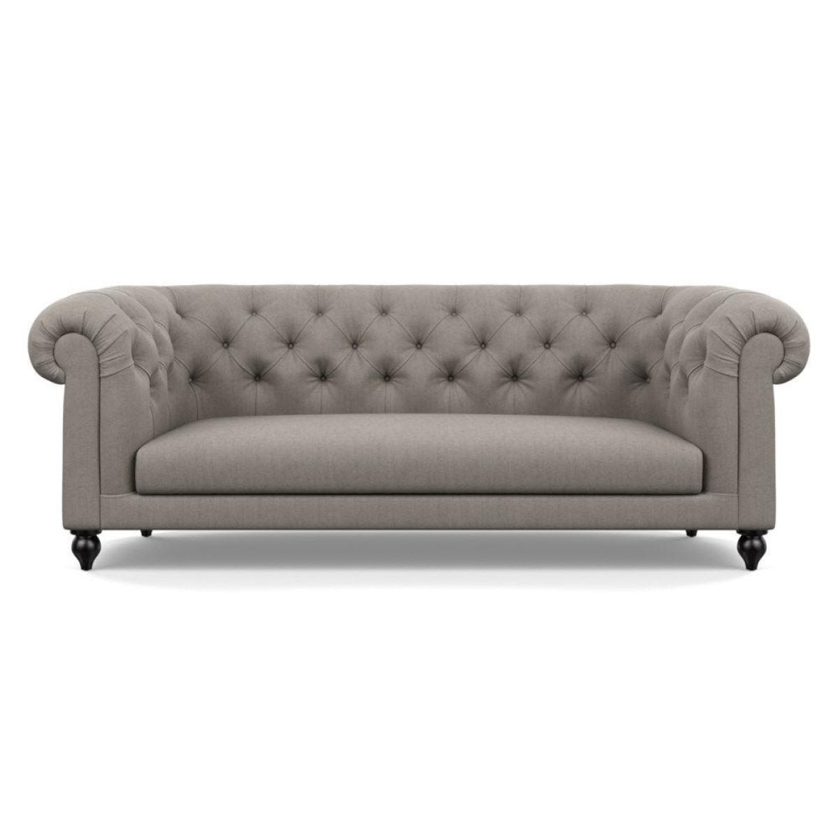 Heal's Fitzrovia 3 Seater Sofa Smart Luxe Velvet Mineral Blue Black Feet – image 38