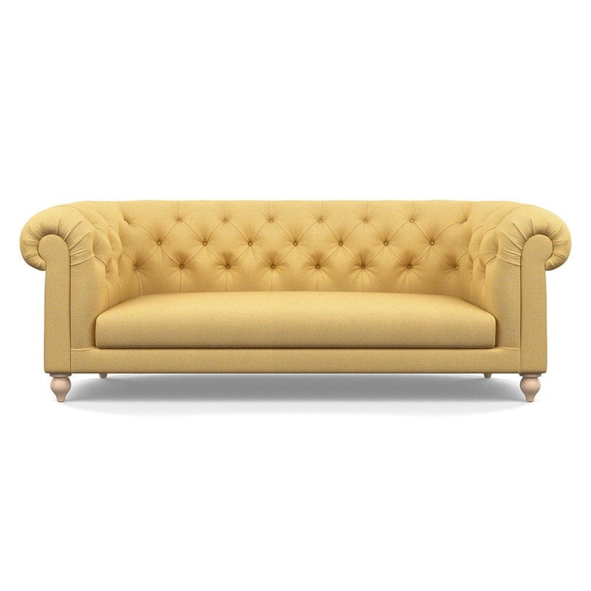 Heal's Fitzrovia 3 Seater Sofa Smart Luxe Velvet Mineral Blue Black Feet – image 48