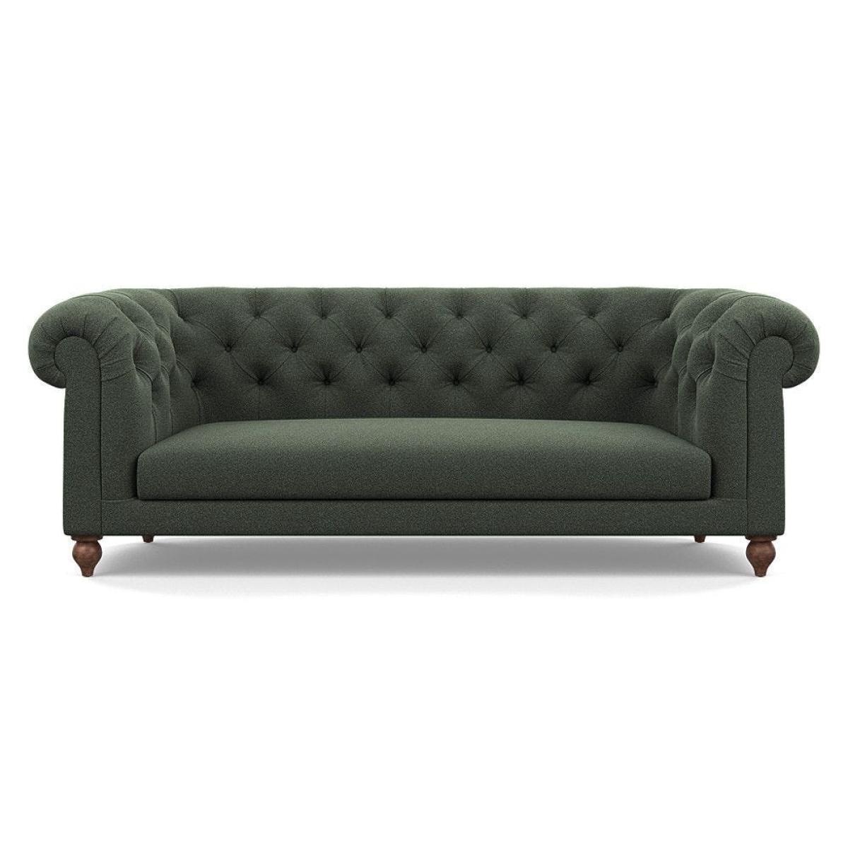 Heal's Fitzrovia 3 Seater Sofa Smart Luxe Velvet Mineral Blue Black Feet – image 51