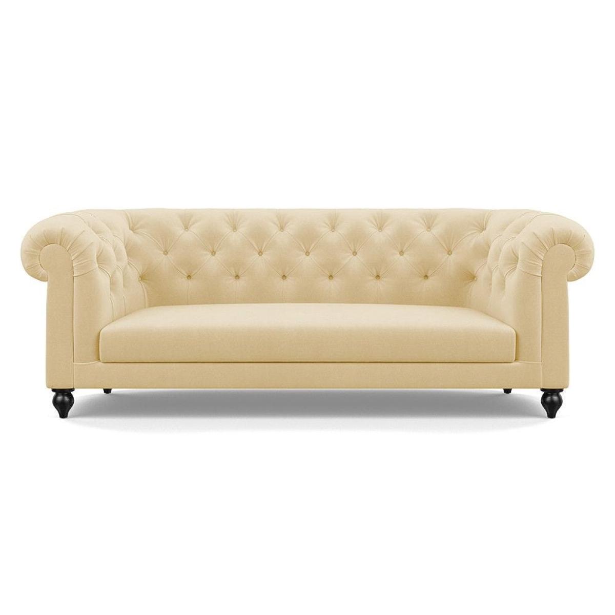Heal's Fitzrovia 3 Seater Sofa Smart Luxe Velvet Mineral Blue Black Feet – image 53