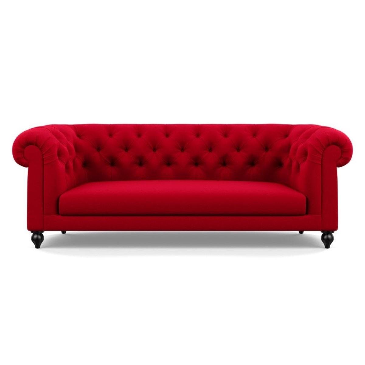 Heal's Fitzrovia 3 Seater Sofa Smart Luxe Velvet Mineral Blue Black Feet – image 59