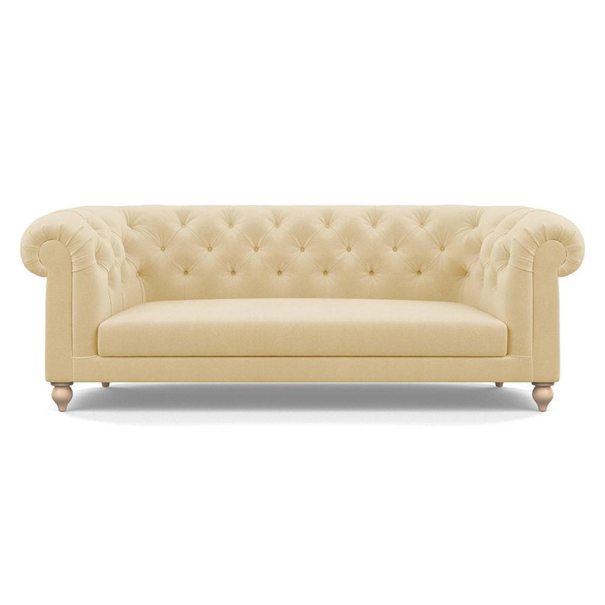 Heal's Fitzrovia 3 Seater Sofa Smart Luxe Velvet Mineral Blue Black Feet – image 65