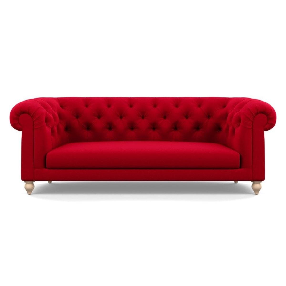 Heal's Fitzrovia 3 Seater Sofa Smart Luxe Velvet Mineral Blue Black Feet – image 66