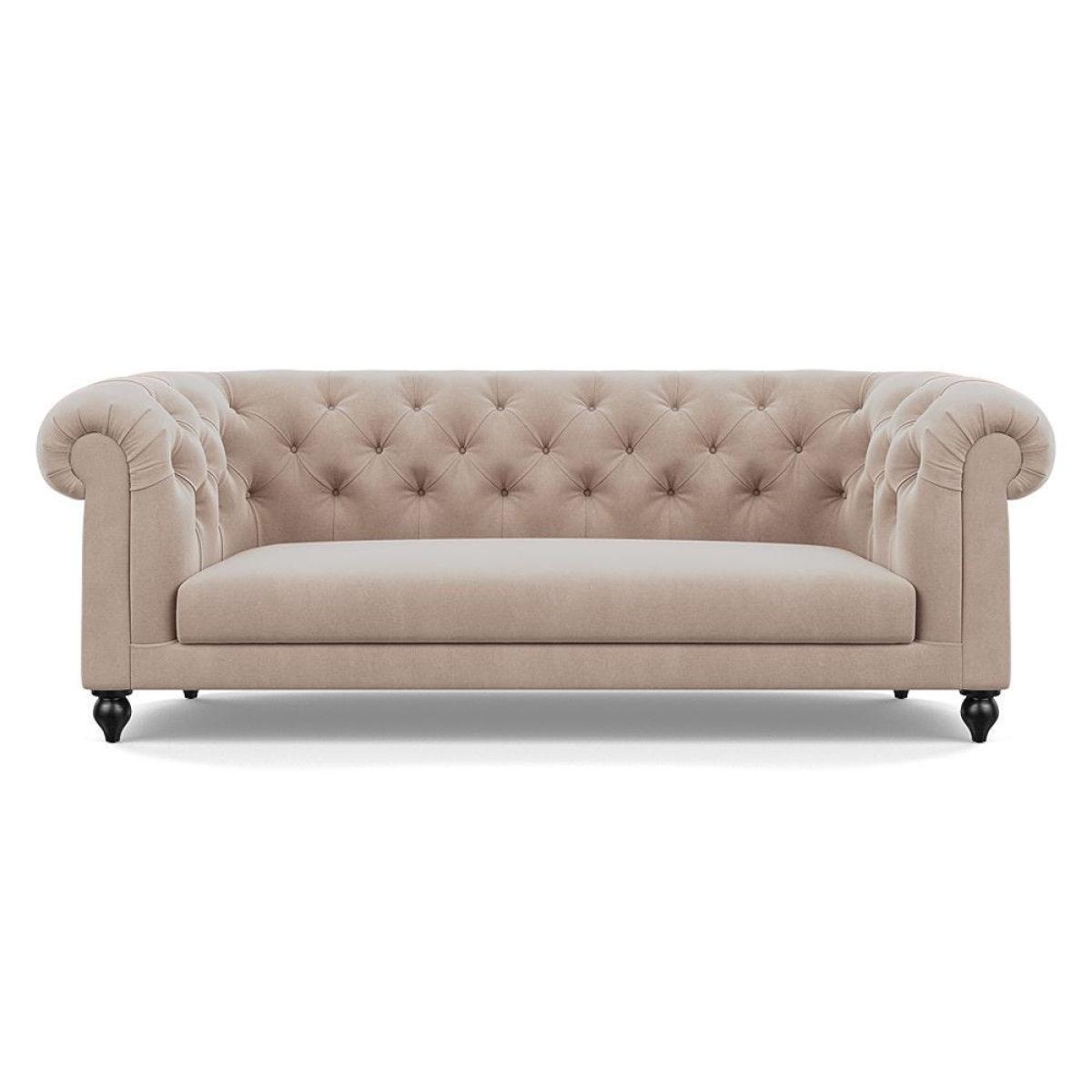 Heal's Fitzrovia 3 Seater Sofa Smart Luxe Velvet Mineral Blue Black Feet – image 70