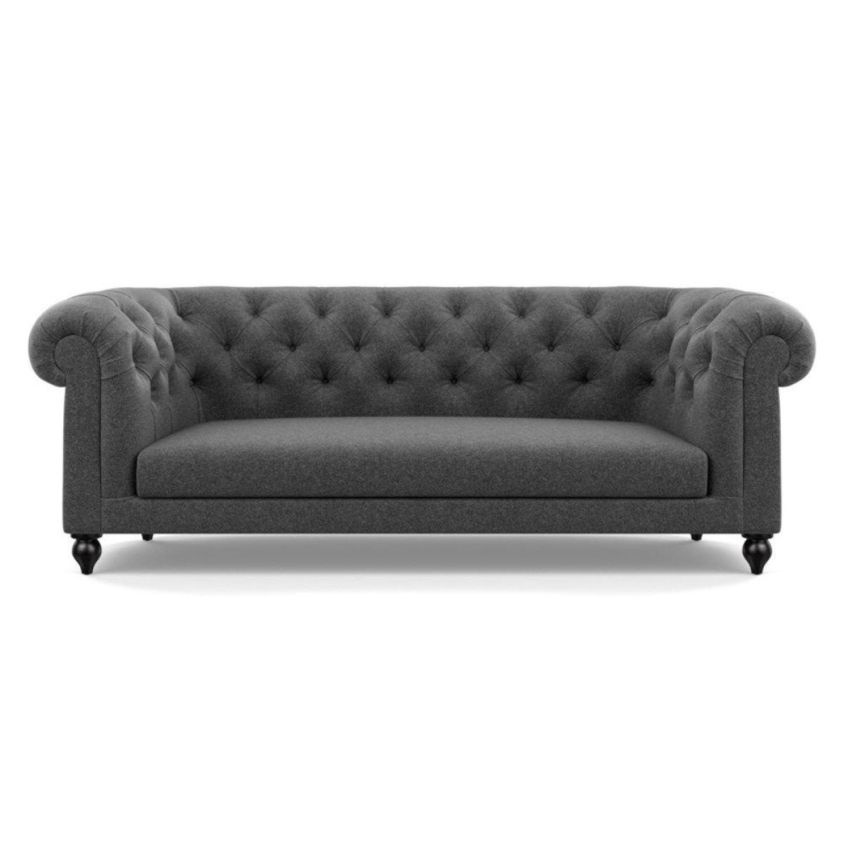 Heal's Fitzrovia 3 Seater Sofa Smart Luxe Velvet Mineral Blue Black Feet – image 83