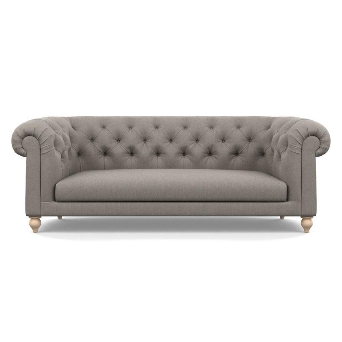 Heal's Fitzrovia 3 Seater Sofa Smart Luxe Velvet Mineral Blue Black Feet – image 88