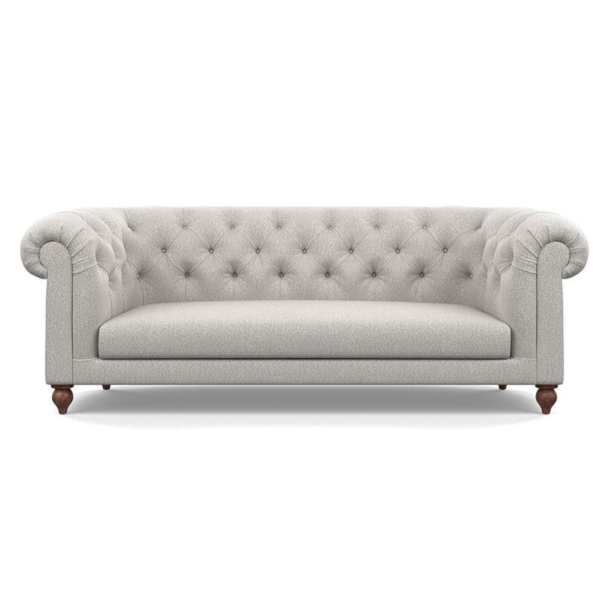 Heal's Fitzrovia 3 Seater Sofa Smart Luxe Velvet Mineral Blue Black Feet – image 96