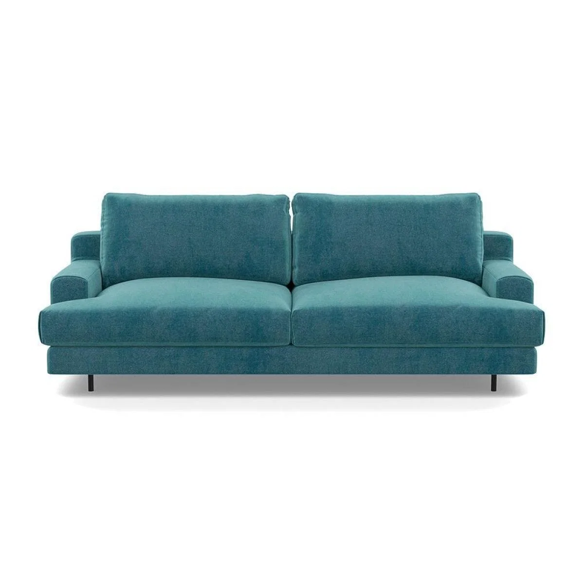 Heal's Orso 3 Seater Sofa Brushed Cotton Cadet Black Feet - Heal's UK Furniture – image 18