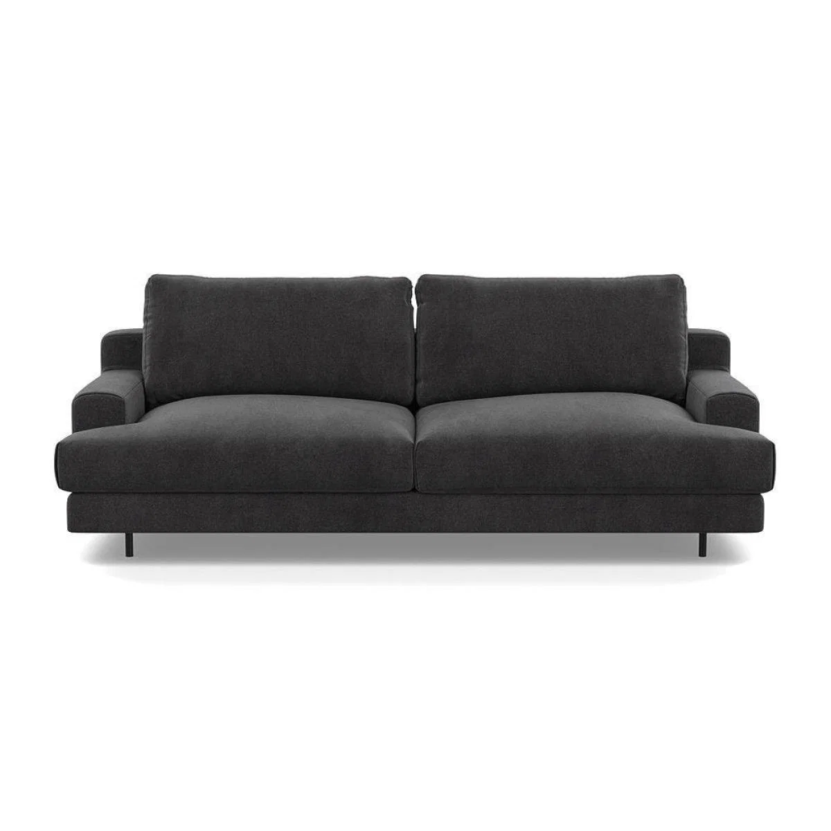 Heal's Orso 3 Seater Sofa Brushed Cotton Cadet Black Feet - Heal's UK Furniture – image 19