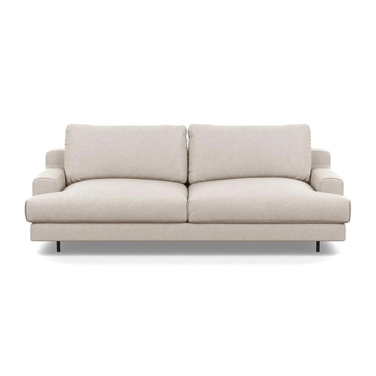 Heal's Orso 3 Seater Sofa Brushed Cotton Cadet Black Feet - Heal's UK Furniture – image 21