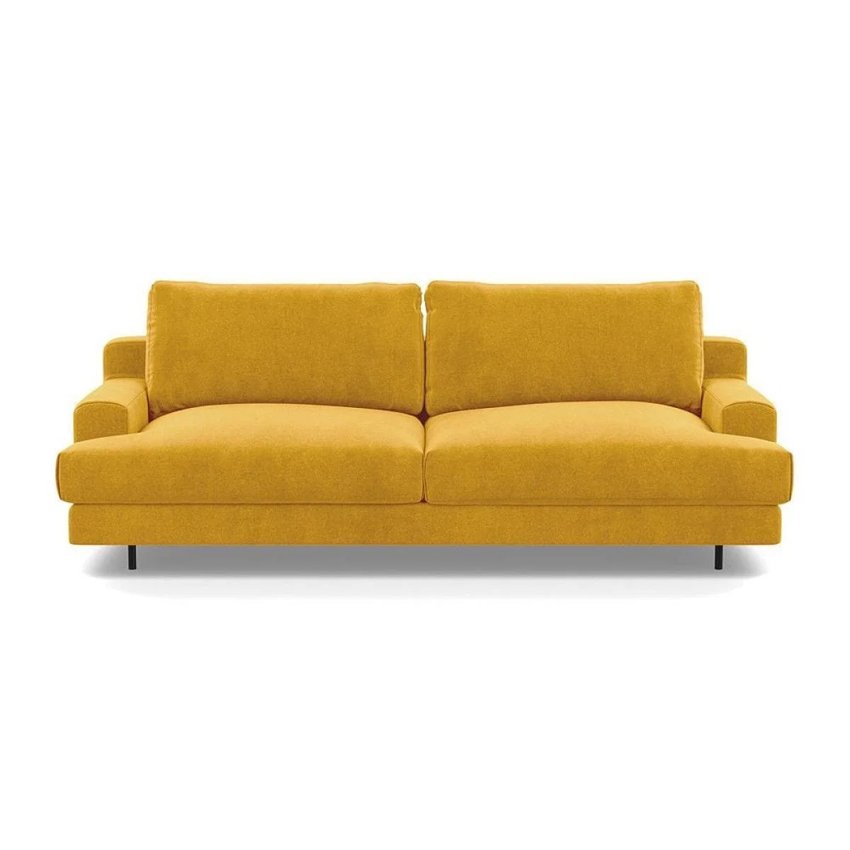 Heal's Orso 3 Seater Sofa Brushed Cotton Cadet Black Feet - Heal's UK Furniture – image 22