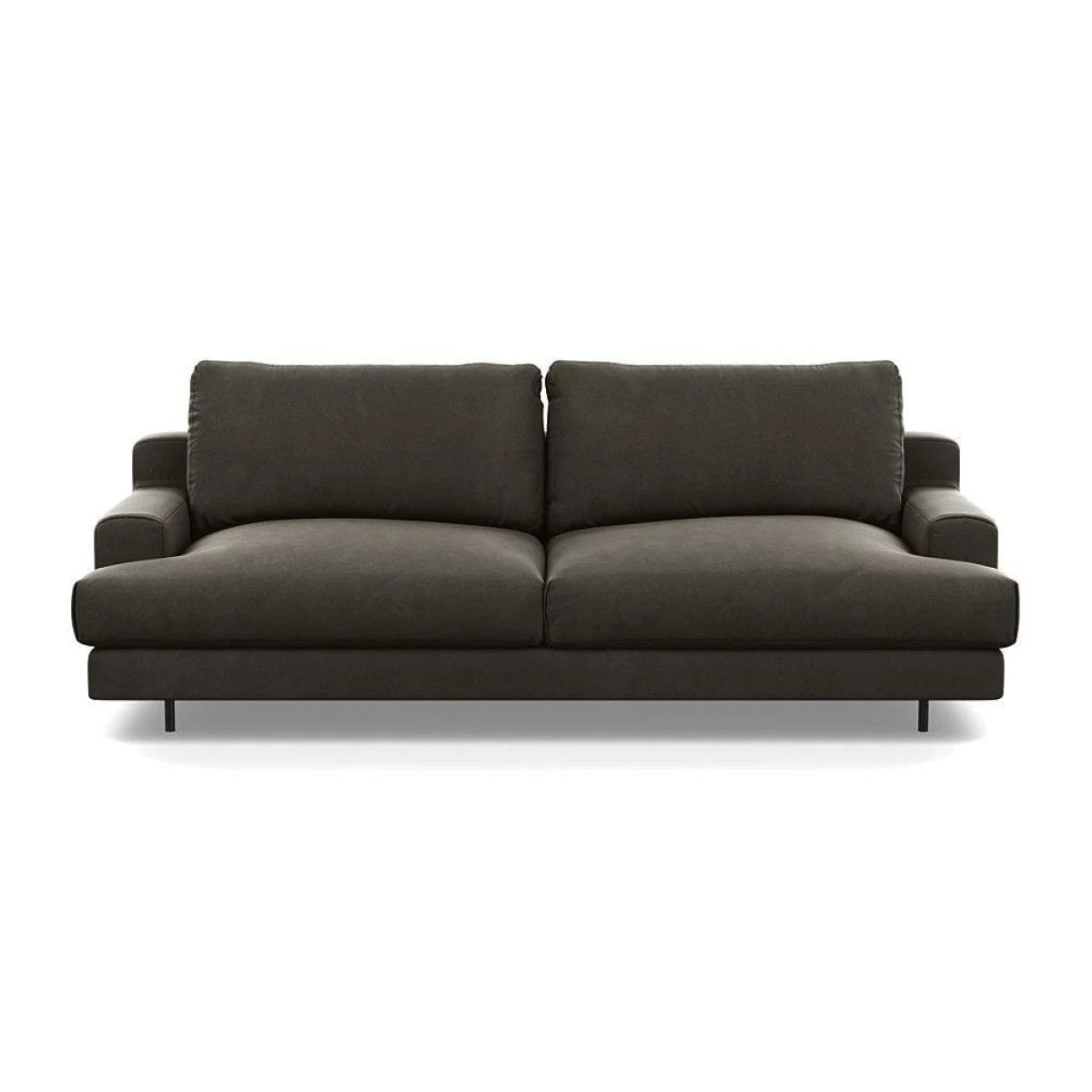 Heal's Orso 3 Seater Sofa Brushed Cotton Cadet Black Feet - Heal's UK Furniture – image 26