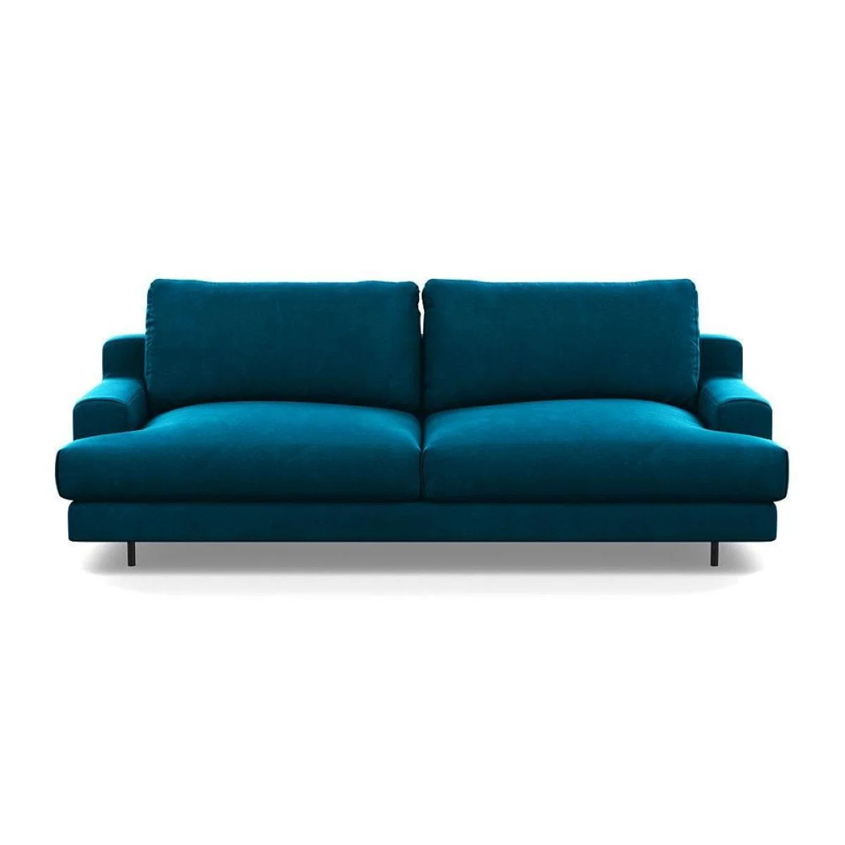 Heal's Orso 3 Seater Sofa Brushed Cotton Cadet Black Feet - Heal's UK Furniture – image 28