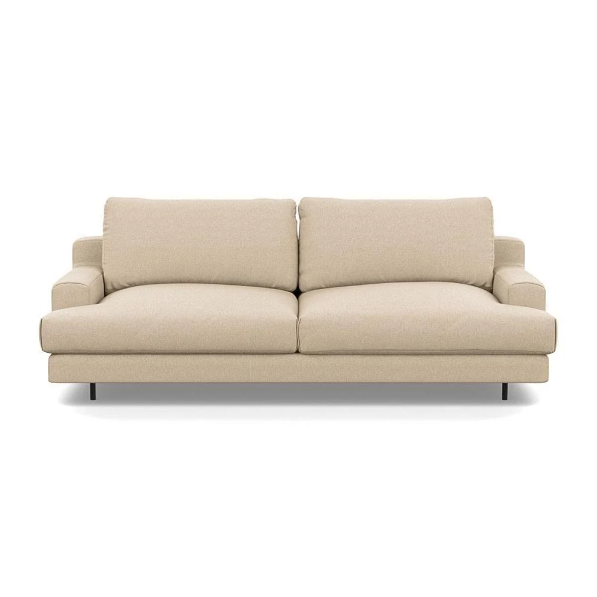 Heal's Orso 3 Seater Sofa Brushed Cotton Cadet Black Feet - Heal's UK Furniture – image 29