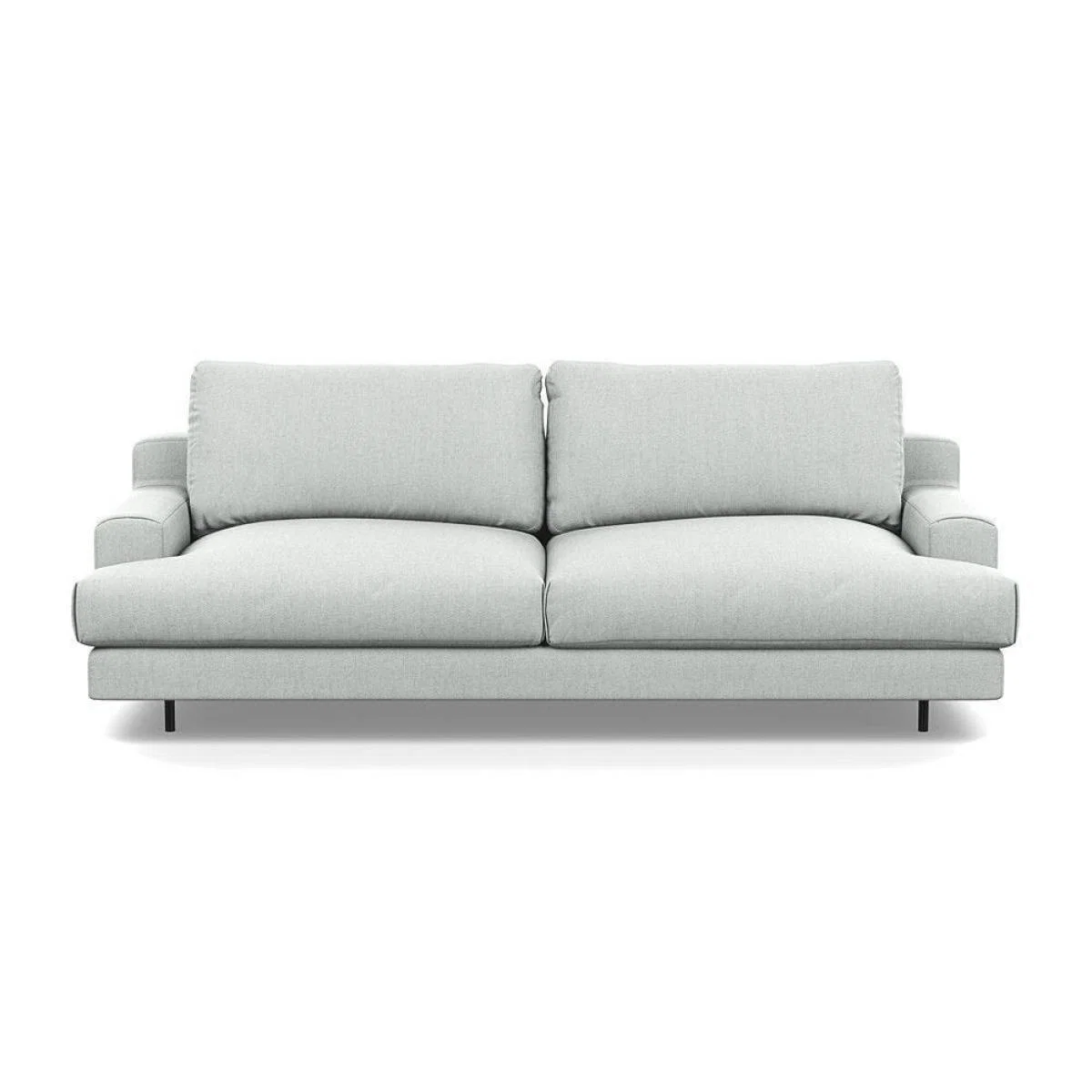 Heal's Orso 3 Seater Sofa Brushed Cotton Cadet Black Feet - Heal's UK Furniture – image 4