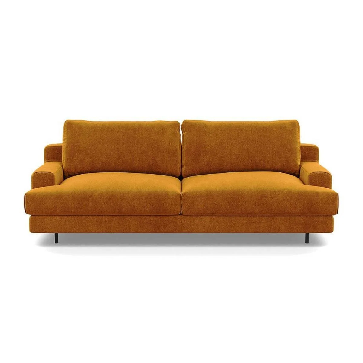 Heal's Orso 3 Seater Sofa Brushed Cotton Cadet Black Feet - Heal's UK Furniture – image 31