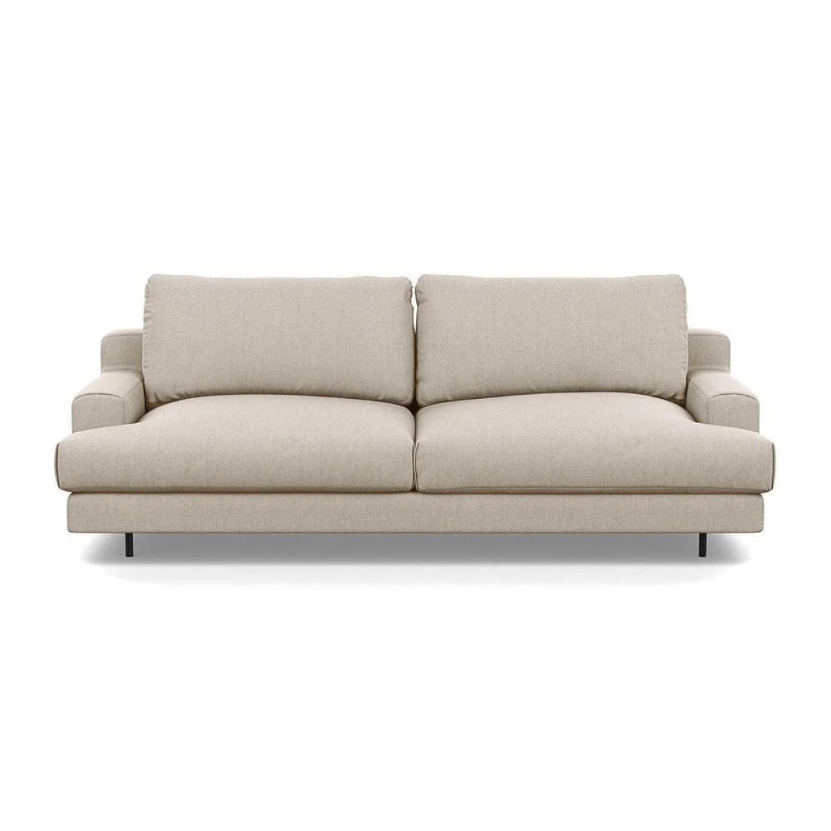 Heal's Orso 3 Seater Sofa Brushed Cotton Cadet Black Feet - Heal's UK Furniture – image 36