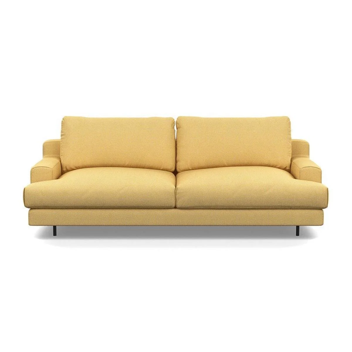 Heal's Orso 3 Seater Sofa Brushed Cotton Cadet Black Feet - Heal's UK Furniture – image 46