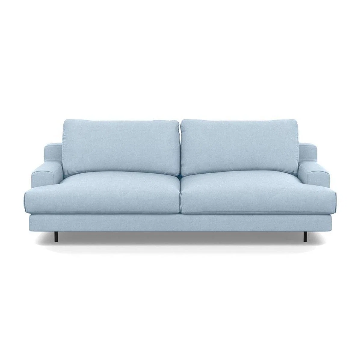 Heal's Orso 3 Seater Sofa Brushed Cotton Cadet Black Feet - Heal's UK Furniture – image 47