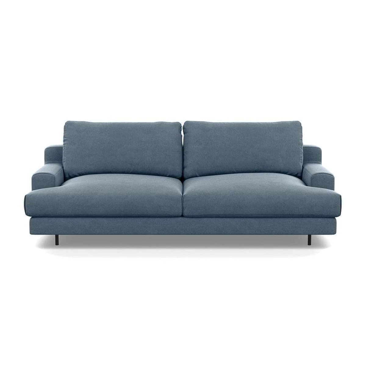 Heal's Orso 3 Seater Sofa Brushed Cotton Cadet Black Feet - Heal's UK Furniture – image 48