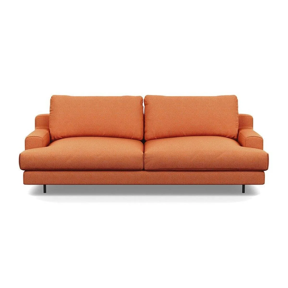 Heal's Orso 3 Seater Sofa Brushed Cotton Cadet Black Feet - Heal's UK Furniture – image 8