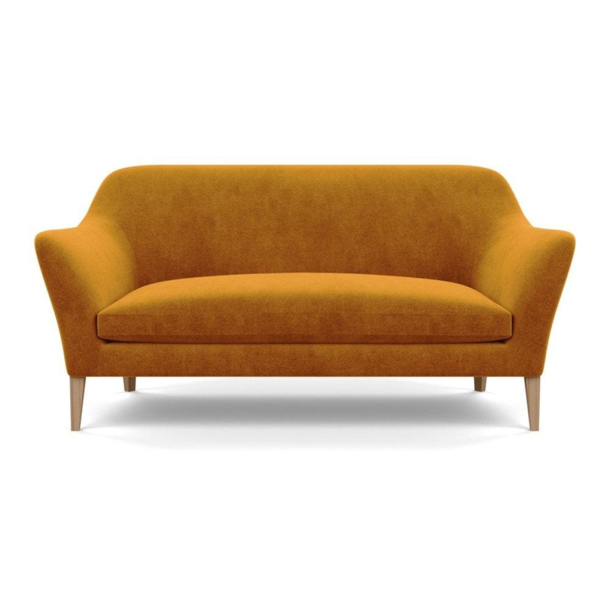 Heal's Wallis 3 Seater Sofa Smart Velvet Mouse Natural Oak Feet – image 5