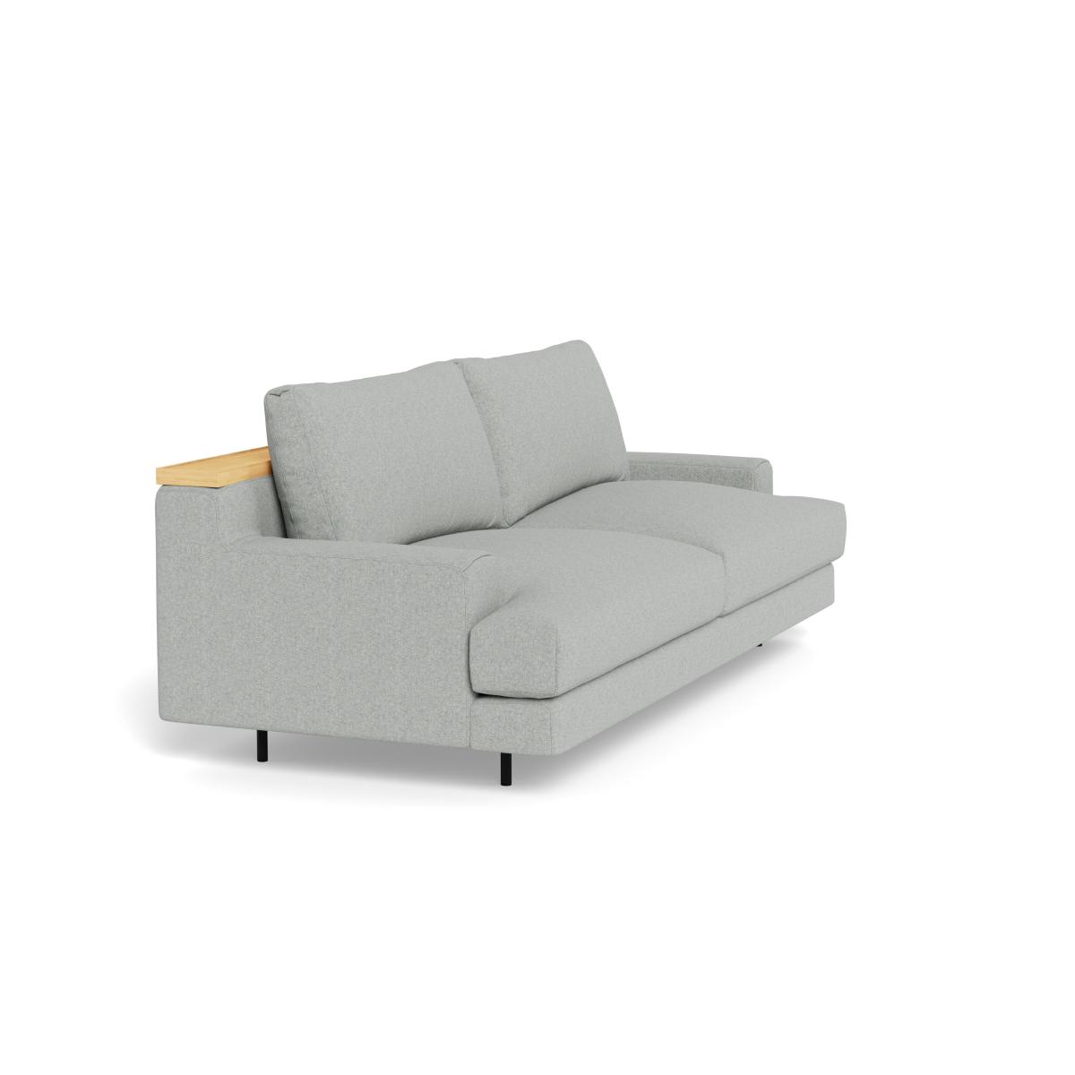 Heal's Orso 3 Seater With Oak Shelf Texture Ink Black Feet – image 2