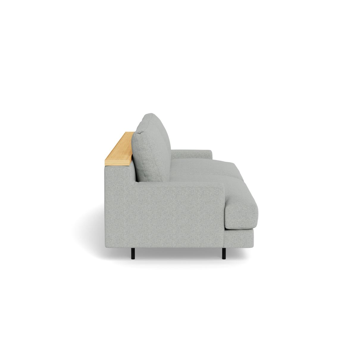Heal's Orso 3 Seater With Oak Shelf Texture Ink Black Feet – image 3
