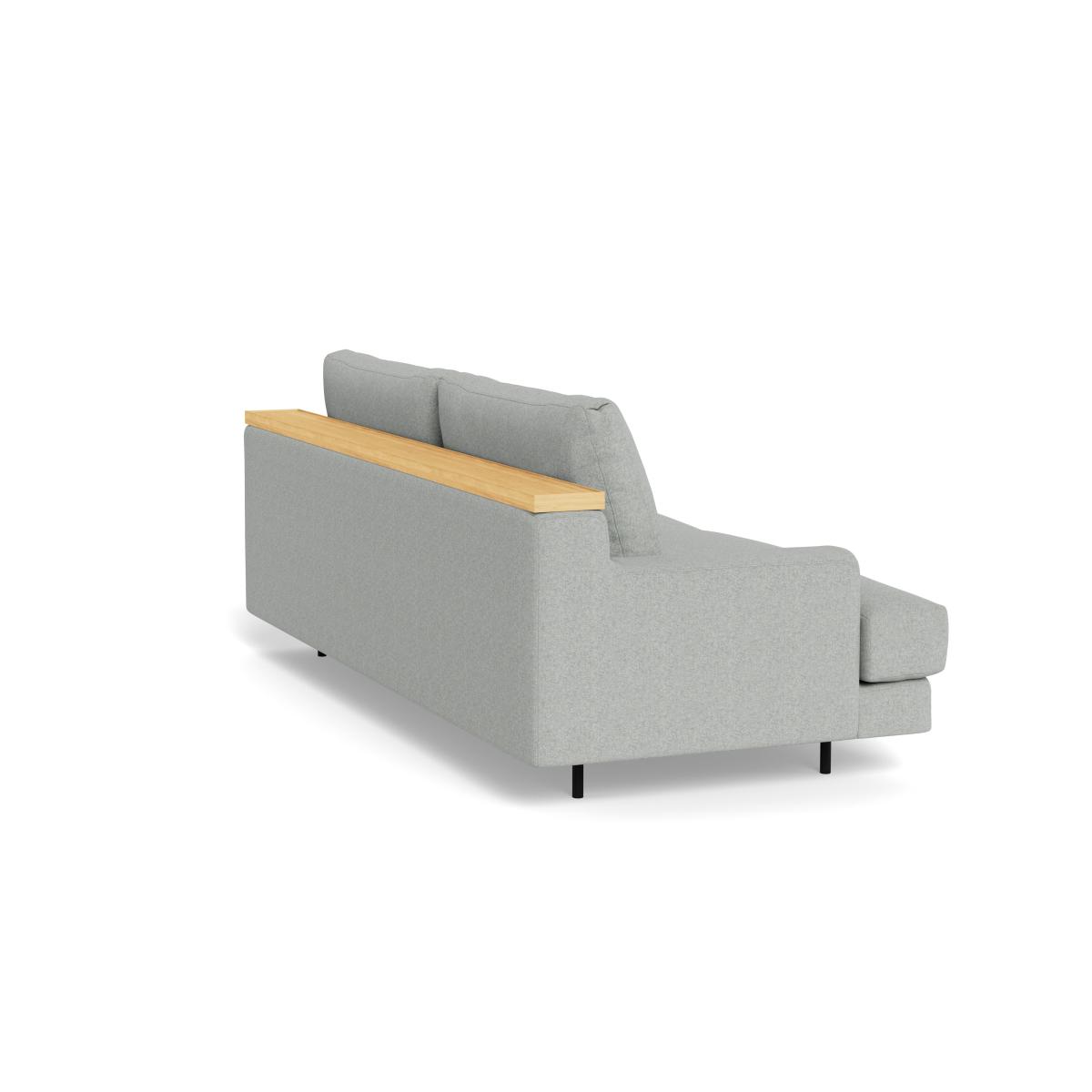 Heal's Orso 3 Seater With Oak Shelf Texture Ink Black Feet – image 4