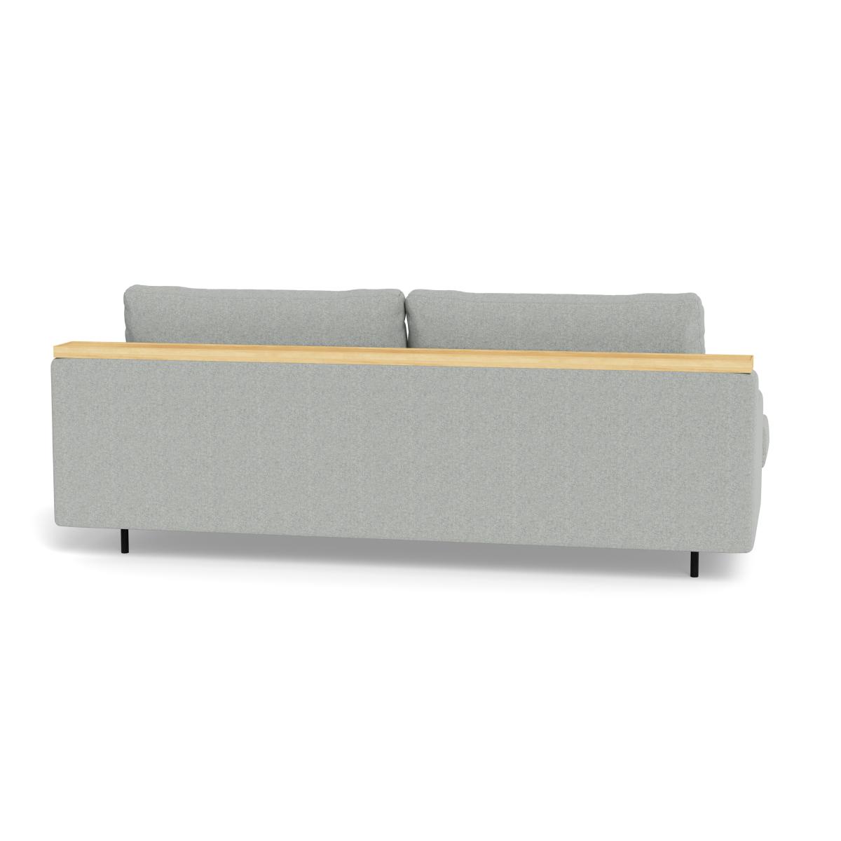 Heal's Orso 3 Seater With Oak Shelf Texture Ink Black Feet – image 5