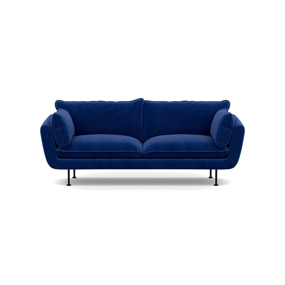 Heal's Allora 3 Seater Sofa Smart Luxe Velvet Azure Black Feet – image 2