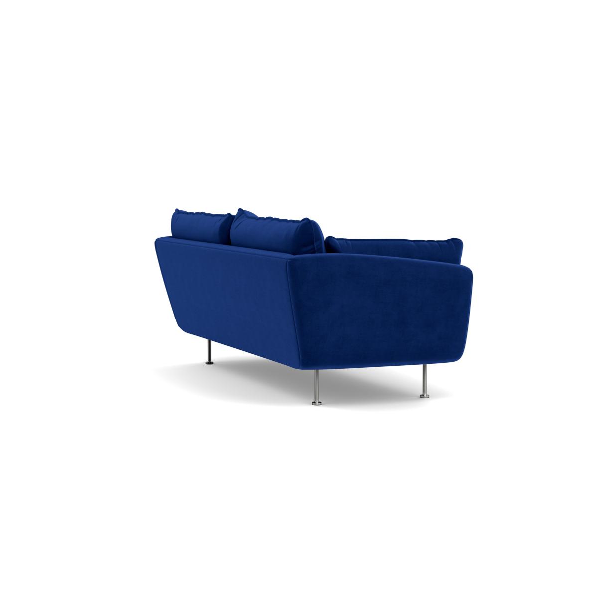 Heal's Allora 3 Seater Sofa Smart Luxe Velvet Azure Black Feet – image 5