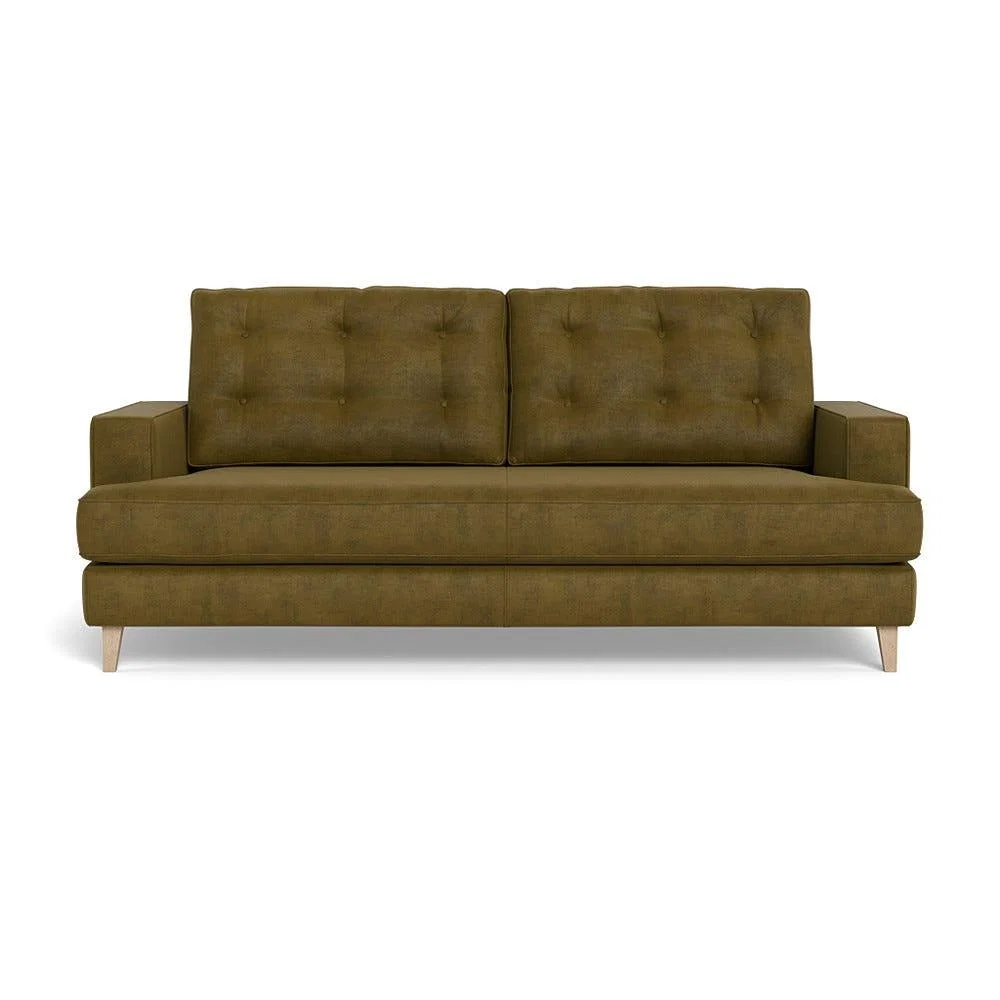 Heal's Mistral 3 Seater Sofa Smart Luxe Velvet Peridot Natural Beech Feet – image 2