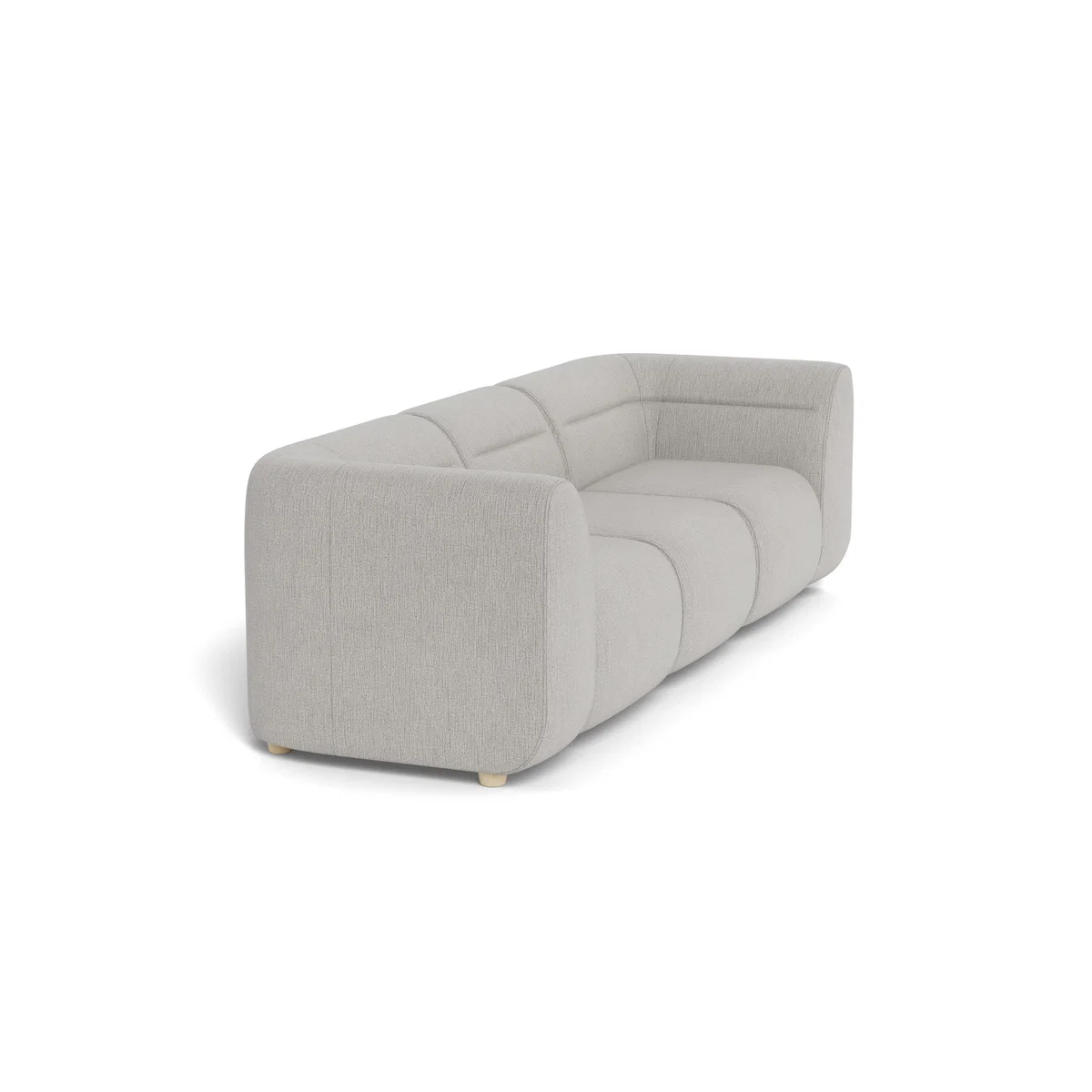Heal's Lilli 3 Seater Sofa Smart Linen Mix Silver Natural Ash Feet - Heal's UK Furniture – image 2