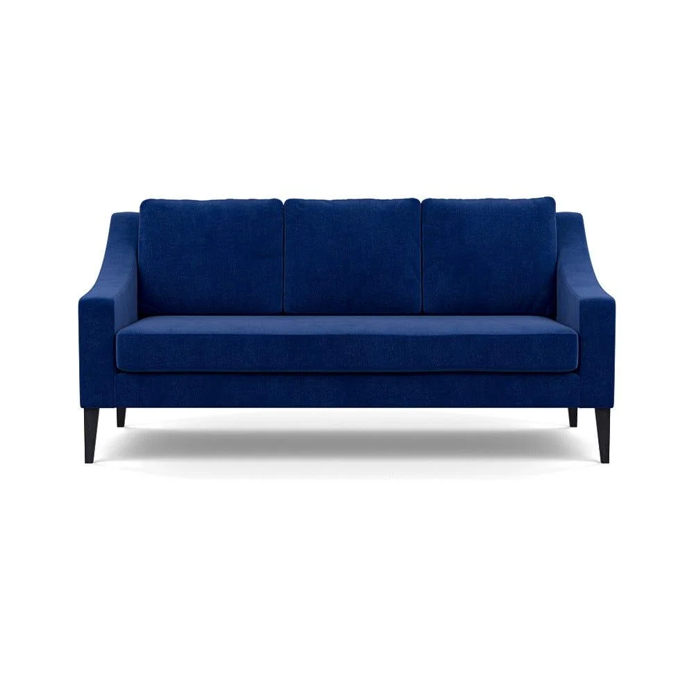 Heal's Richmond 3 Seater Sofa Smart Luxe Velvet Azure Black Feet – image 2