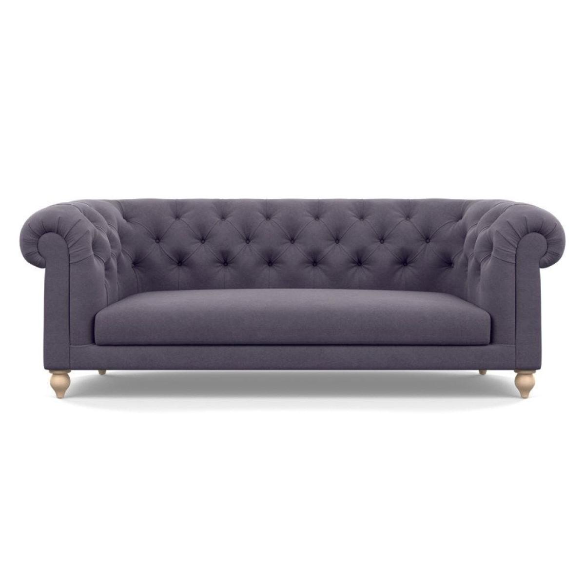 Heal's Fitzrovia 3 Seater Sofa Smart Luxe Velvet Mineral Blue Natural Feet – image 19