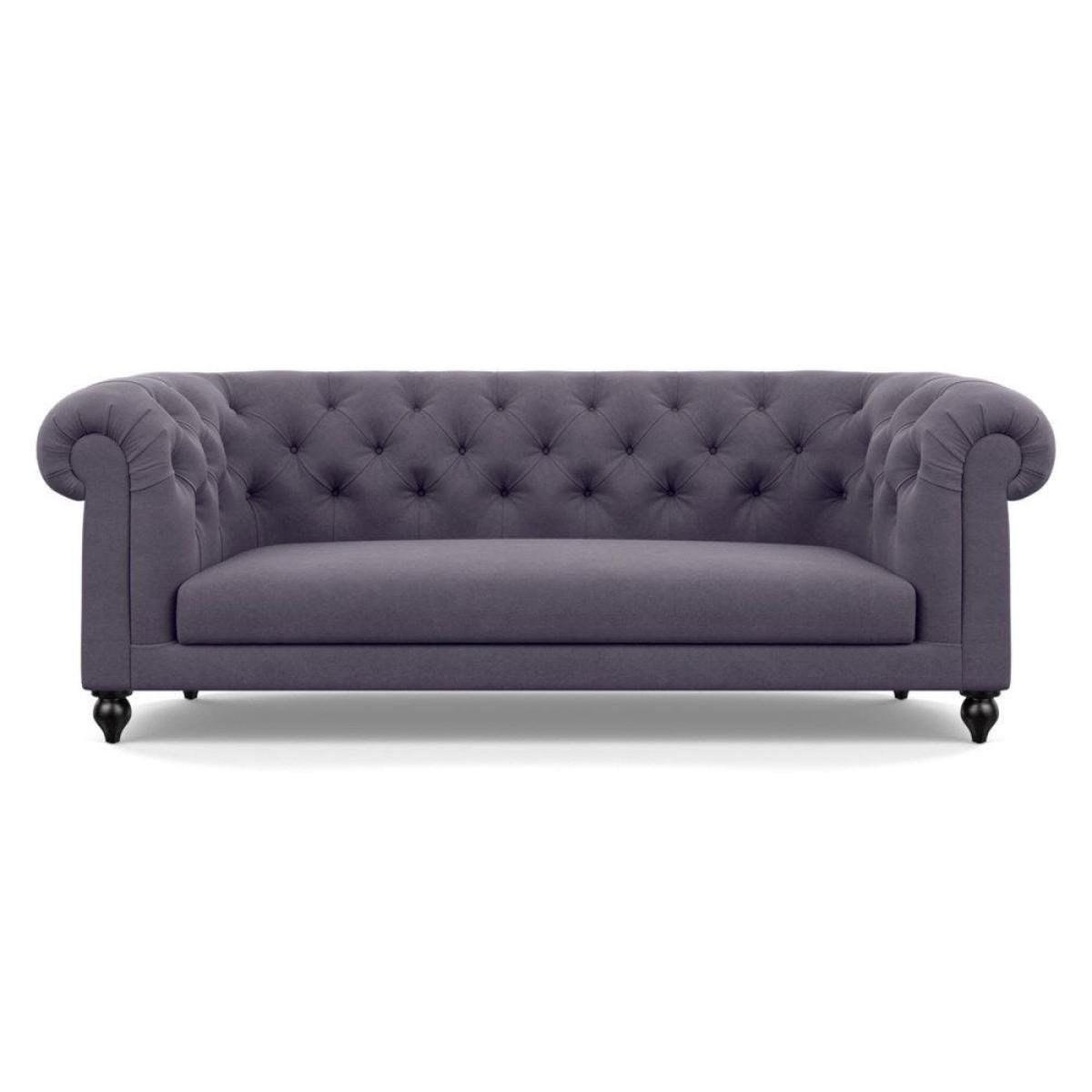 Heal's Fitzrovia 3 Seater Sofa Smart Luxe Velvet Mineral Blue Natural Feet – image 26