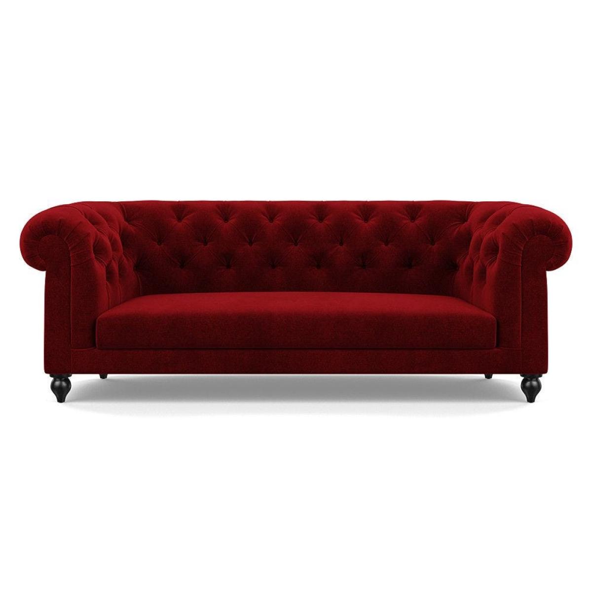 Heal's Fitzrovia 3 Seater Sofa Smart Luxe Velvet Mineral Blue Natural Feet – image 29