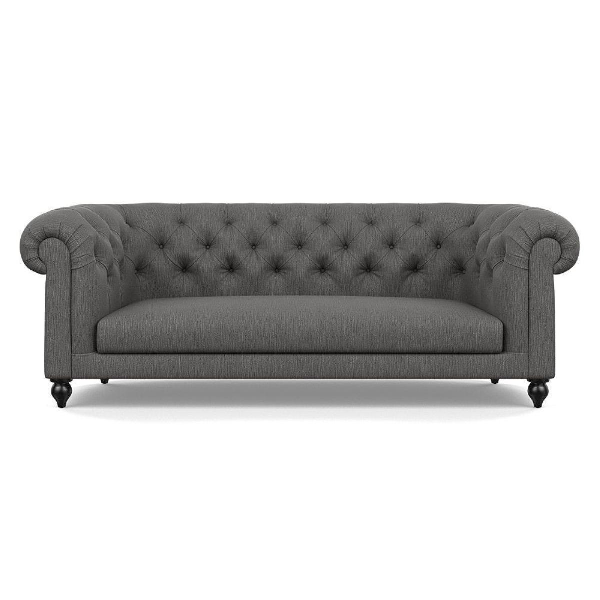 Heal's Fitzrovia 3 Seater Sofa Smart Luxe Velvet Mineral Blue Natural Feet – image 35
