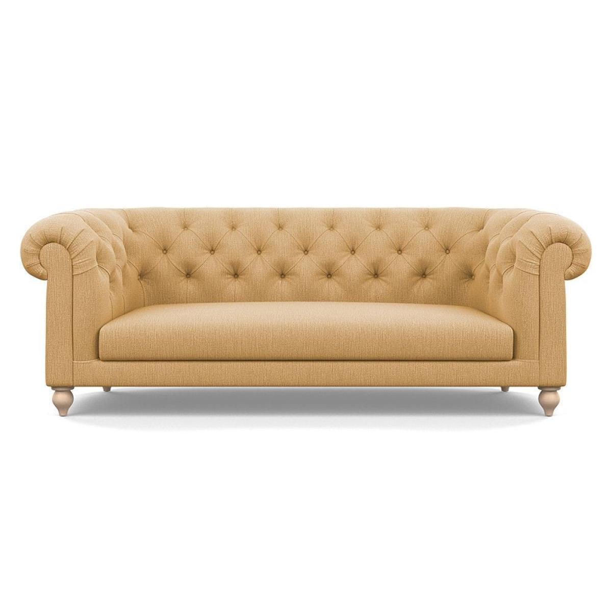 Heal's Fitzrovia 3 Seater Sofa Smart Luxe Velvet Mineral Blue Natural Feet – image 39
